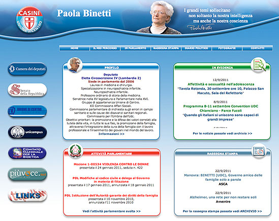 On. Paola Binetti web site
